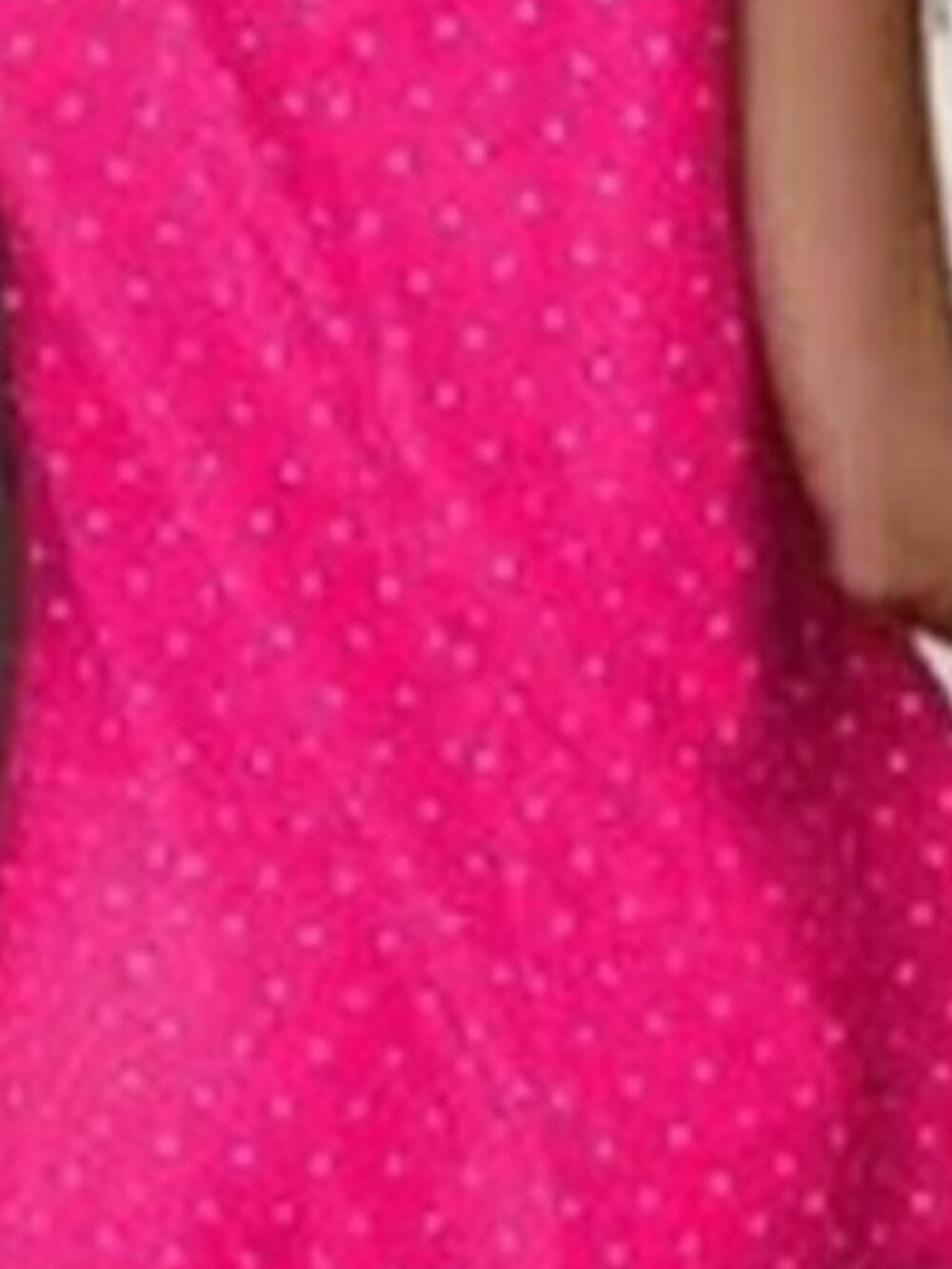 Heart Print Sleeveless Ruffle Hem Mini Dress